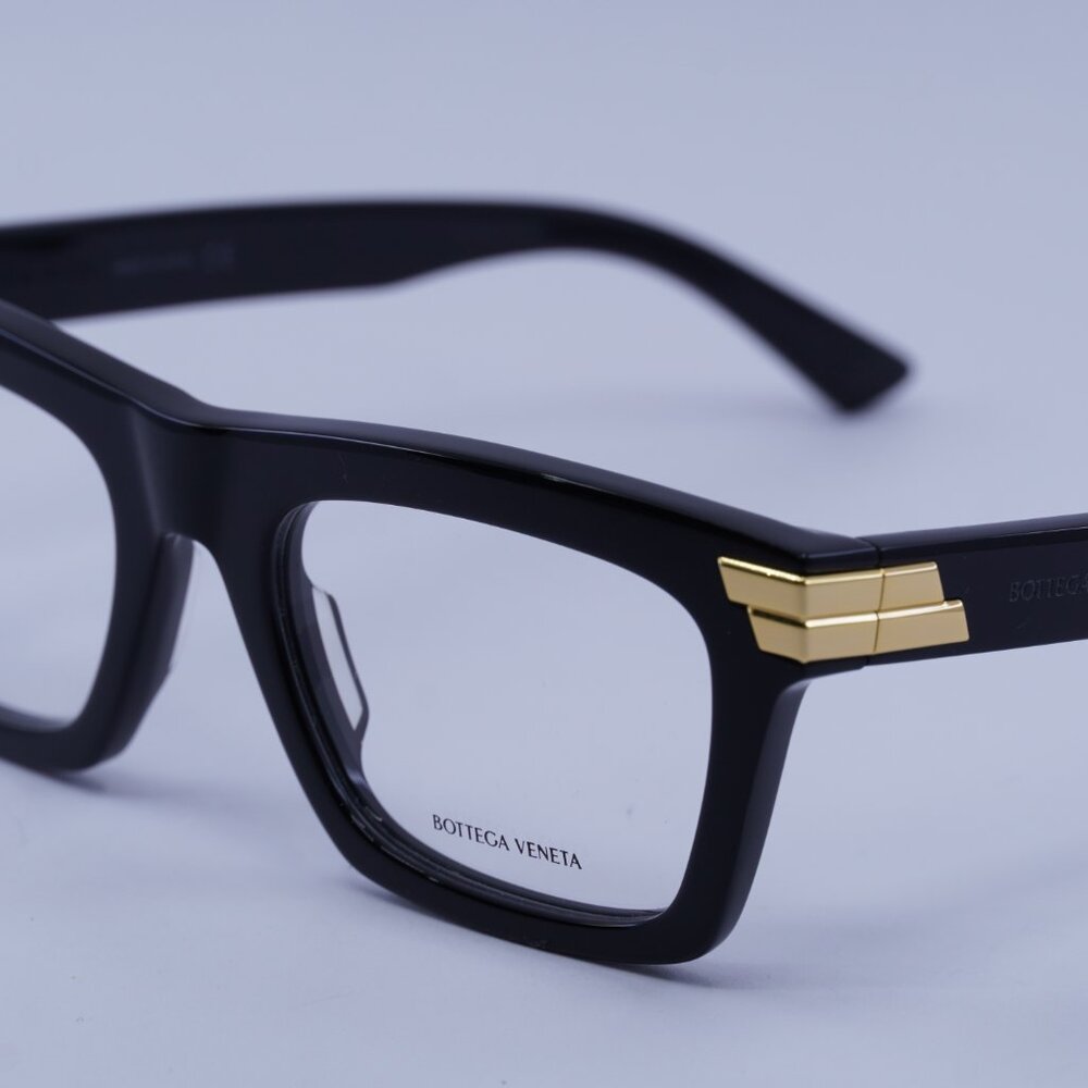 Bottega Veneta BV1059O 001 Eyeglasses Black 51mm Rectangle Frame - Picture 2 of 11